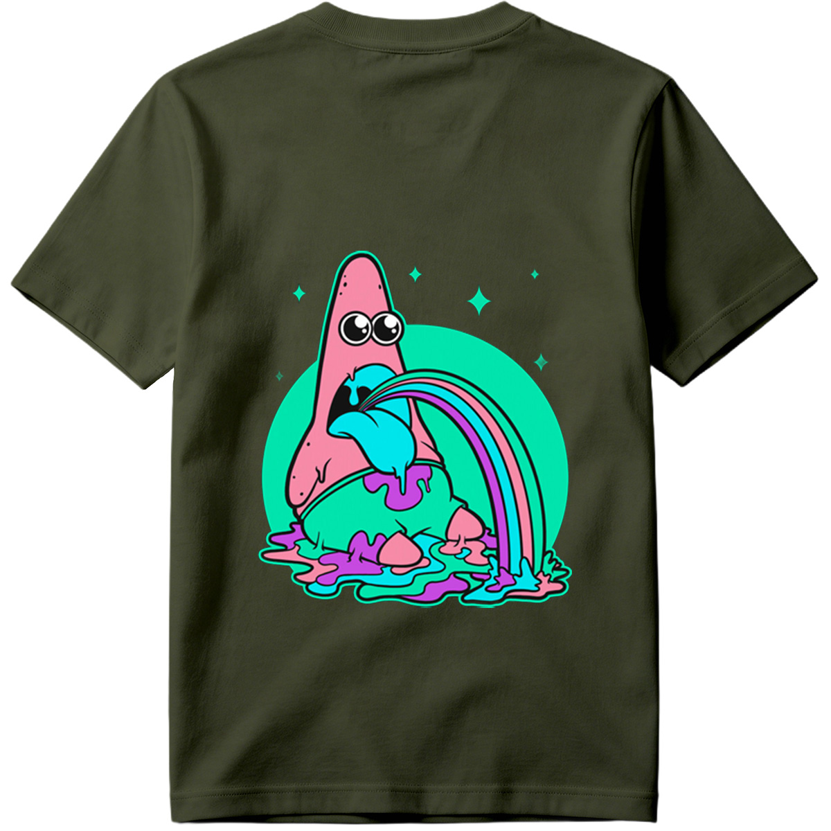 Patrick Star Rainbow Vomit - Tee
