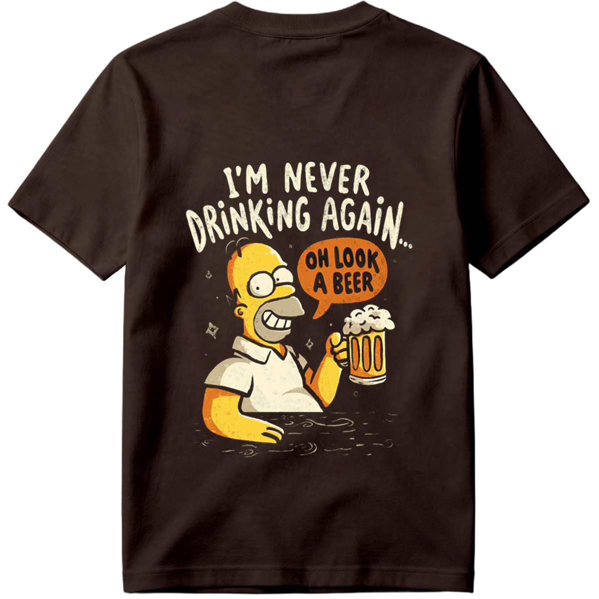 Homer Simpson I'm Never Drinking Again - Tee