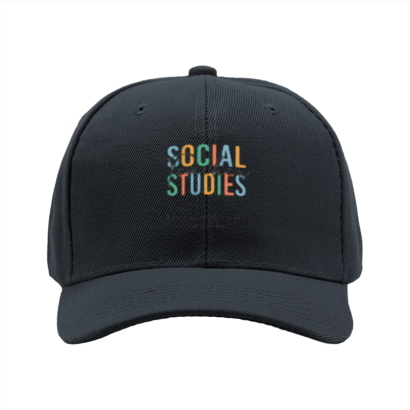 1pc New Baseball Cap Social Studies Print Unisex Adjustable Hat for Outdoor Activities Adults and Teens