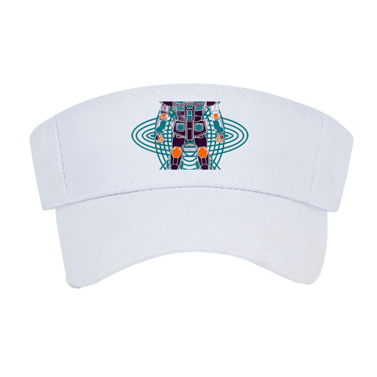 Gundam Warrior Robot with Chinese Characters and Geometric Design -  Visor cap