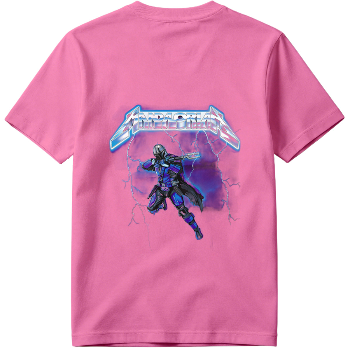 Mandalorian: The Armored Warrior in Stormy Skies - Tee