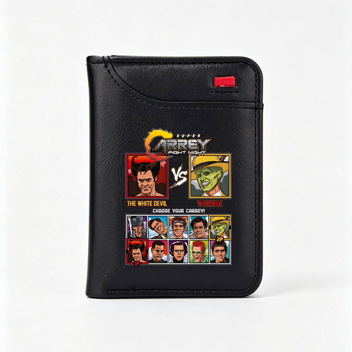 Super Carrey Fight Night: The White Devil vs The Mask - Choose Your Carrey! - Vertical Style Wallet