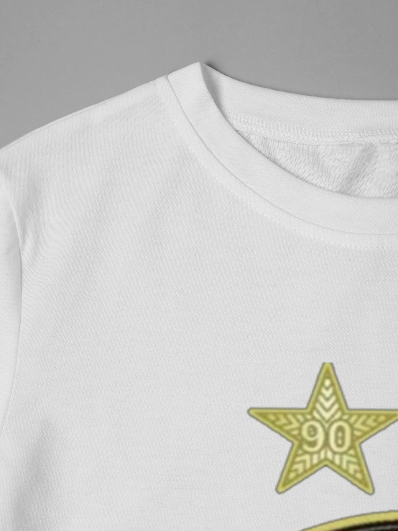 Men's Printed T-Shirt Algeria Football Crest Design Arabic Text 90-19 Stars Casual Round Neck Summer Lightweight Breathable Short Sleeve T-Shirt for Sports Fans and National Pride Enthusiasts