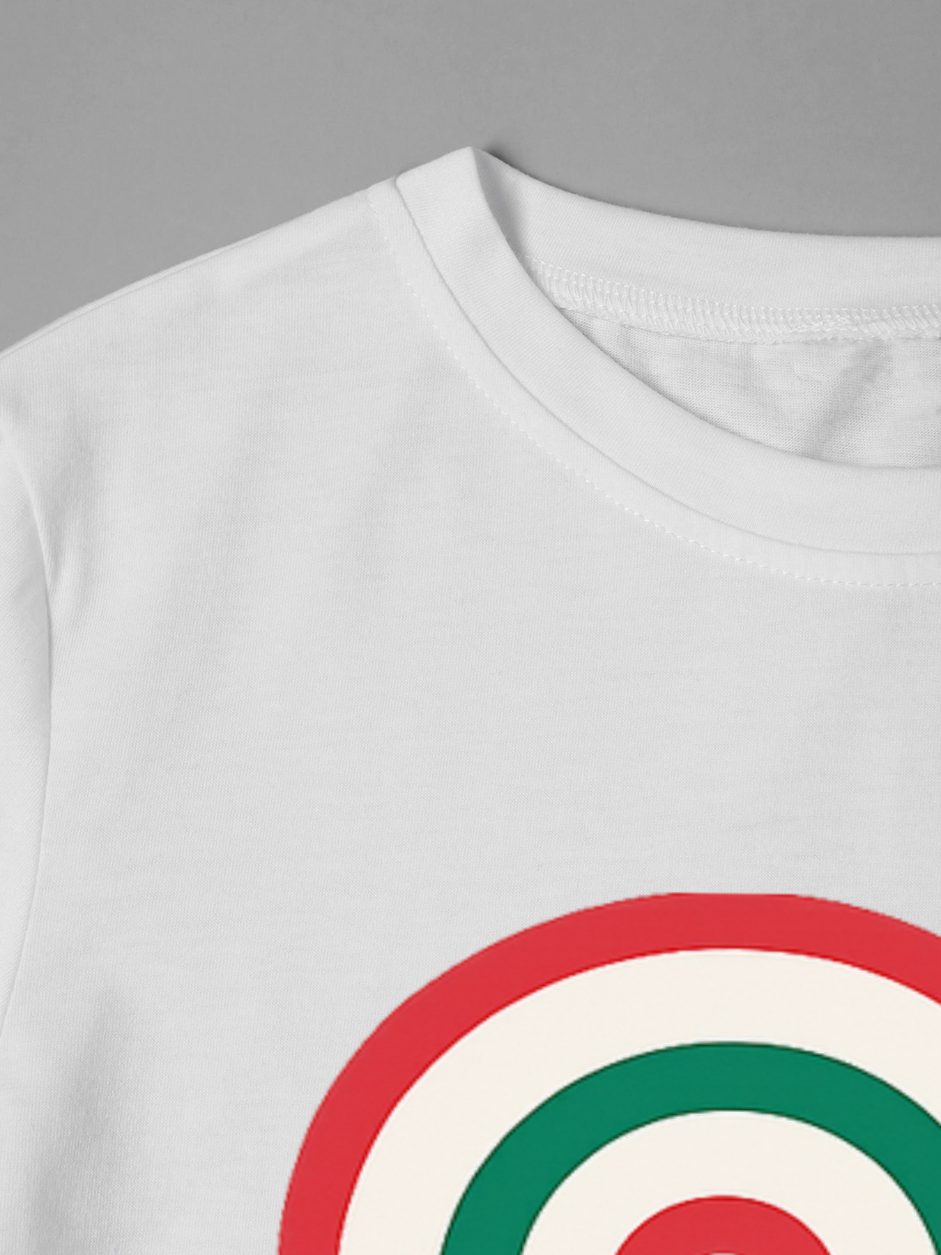 Men's Printed T-Shirt with Bold Geometric M Design in Red Green White Stripes, Casual Round Neck Lightweight Breathable Summer Short Sleeve Tee for Everyday Wear, Outdoor Activities, and Urban Style, Ideal for Young Adults and Fashion-Loving Men