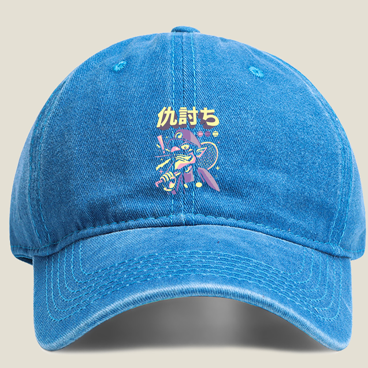Waluigi Tennis Revenge - Washed Denim - Baseball Cap