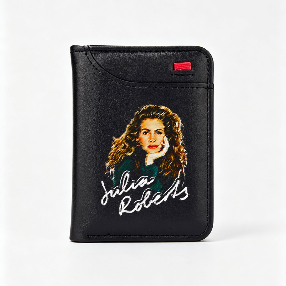 Julia Roberts Portrait with Signature - Vertical Style Wallet