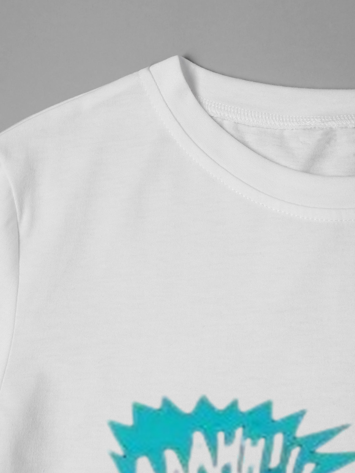 Men's Printed T-Shirt Featuring Cartoon Monsters and 