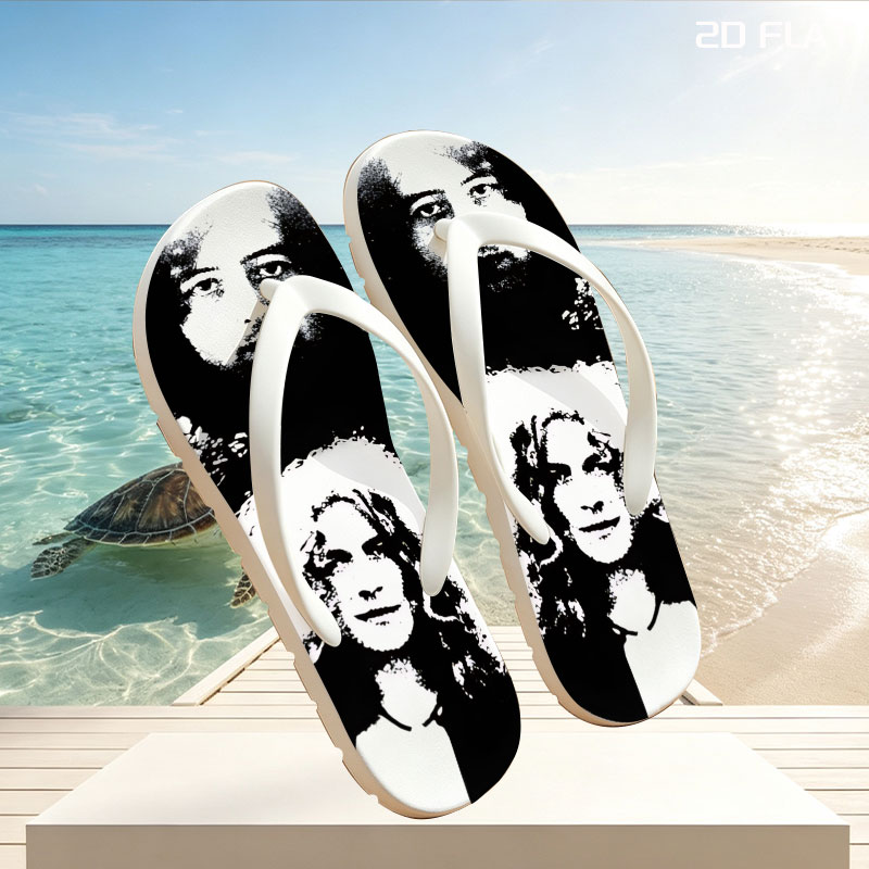 Queen Band Members Portrait Art -  flip-flops