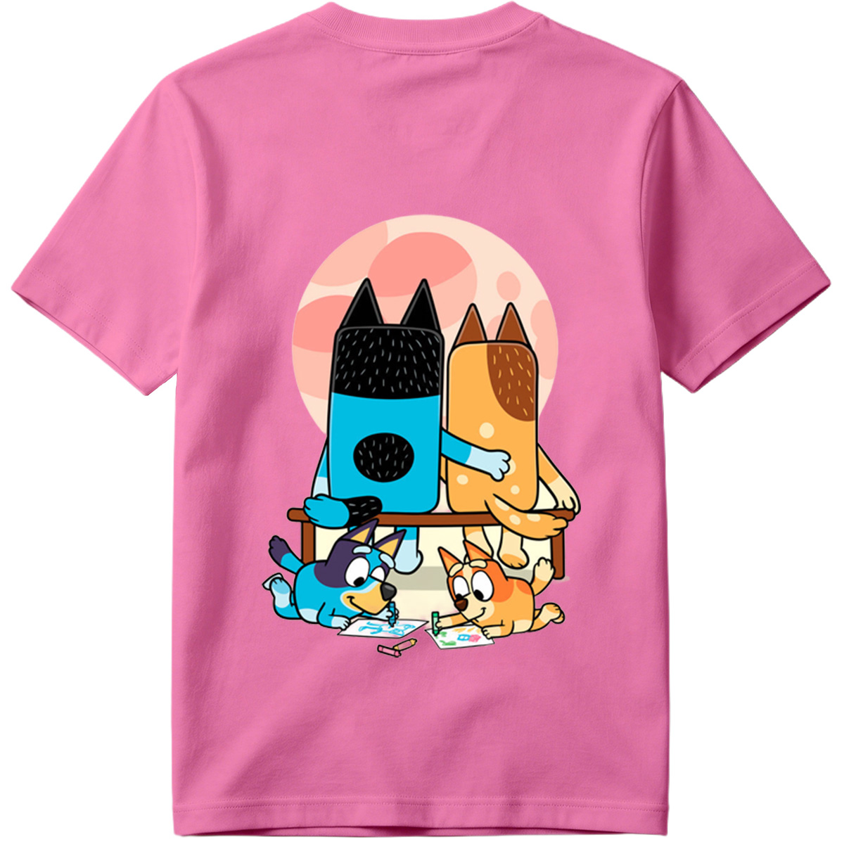 Bluey and Bingo Drawing with - Tee