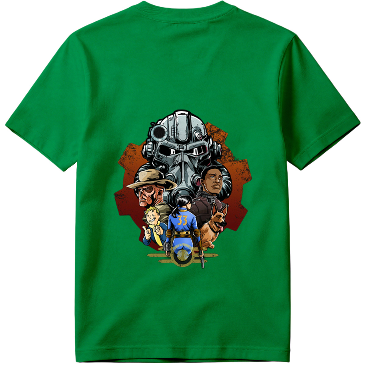 Fallout: Vault Boy, Vault Dweller, Dogmeat, and Brotherhood of Steel - Tee