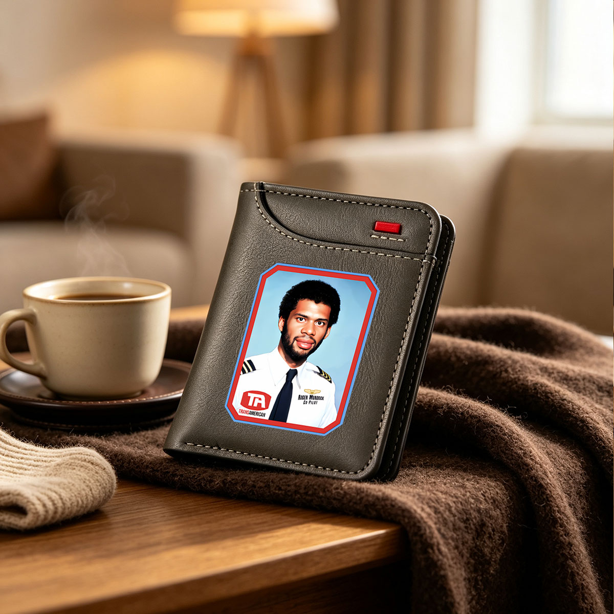 Roger Murdock, Co-Pilot of Transamerican Airlines - Vertical Style Wallet