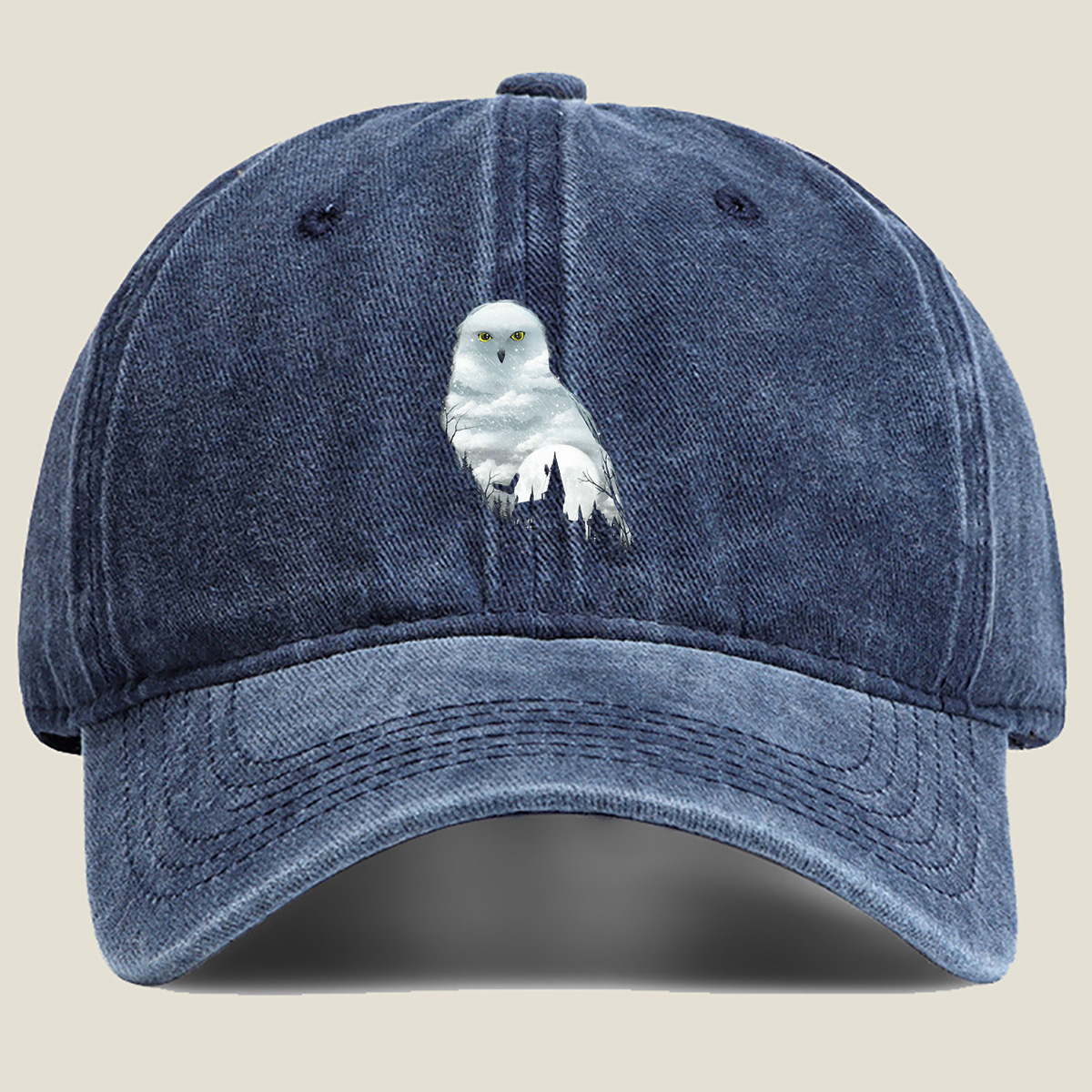 Harry Potter - Hedwig and Hogwarts - Washed Denim - Baseball Cap