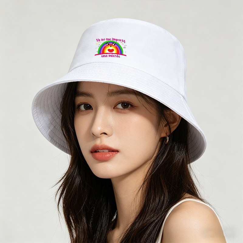 Unisex Bucket Hat with Rainbow Face and 