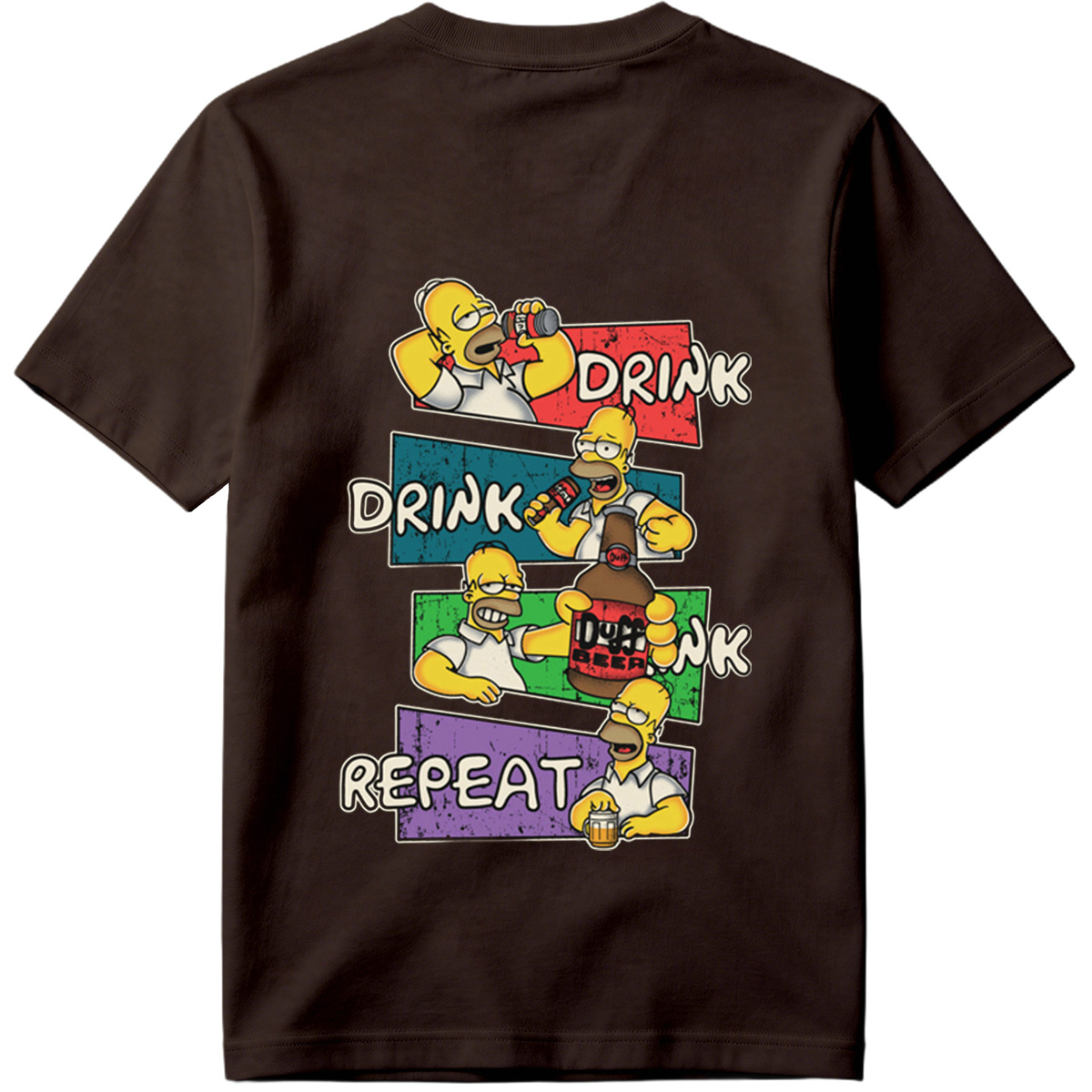The Simpsons Homer Drink Duff Beer Repeat - Tee