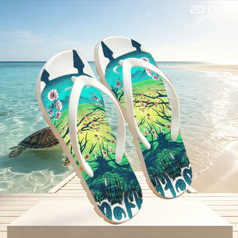 Totoro Landscape Art -  flip-flops