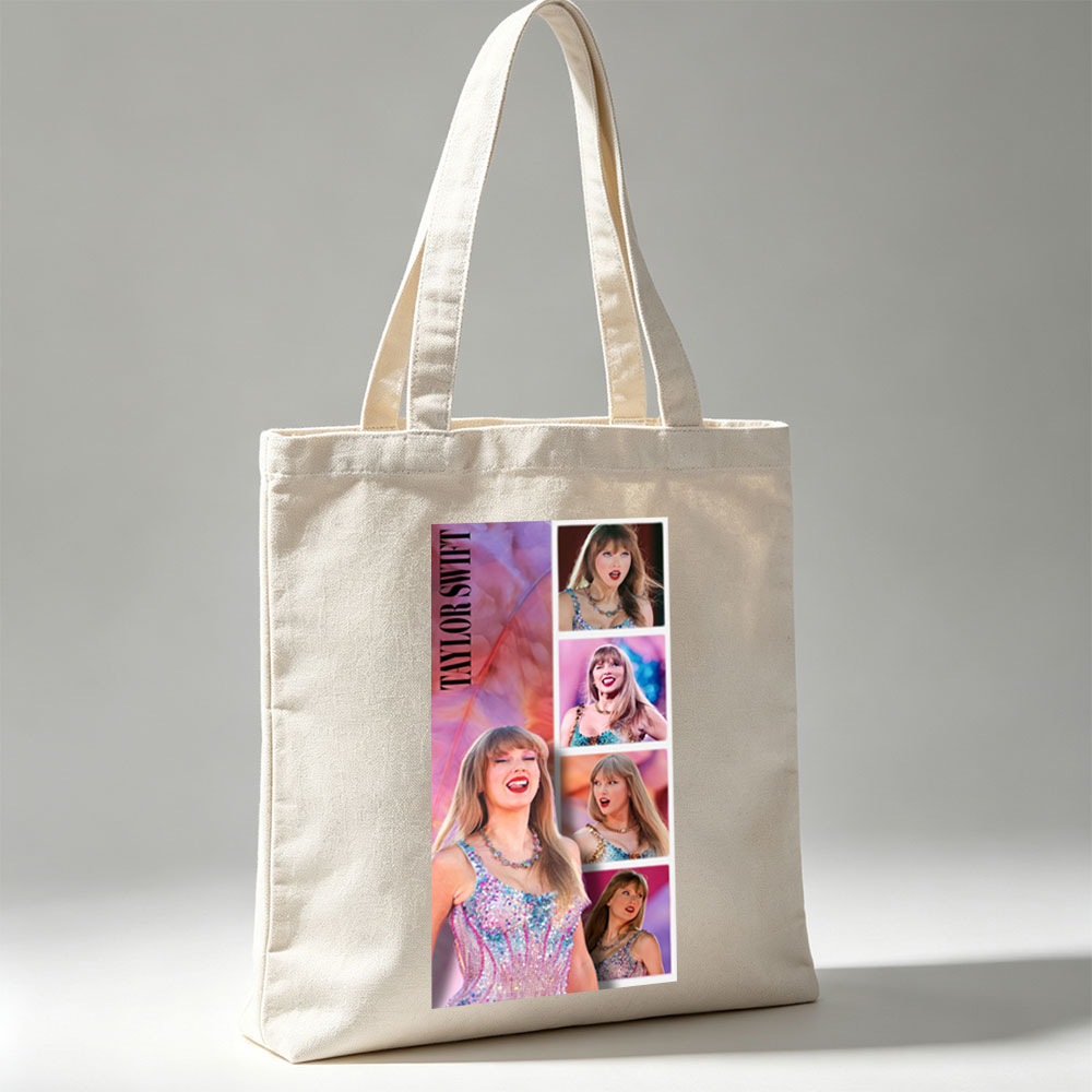 Taylor Swift Live Performance in Sparkling Stage Outfit and Expressive Moments - Canvas tote bags