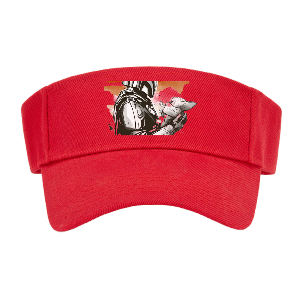 The Mandalorian and Grogu under a twin suns sky -  Visor cap