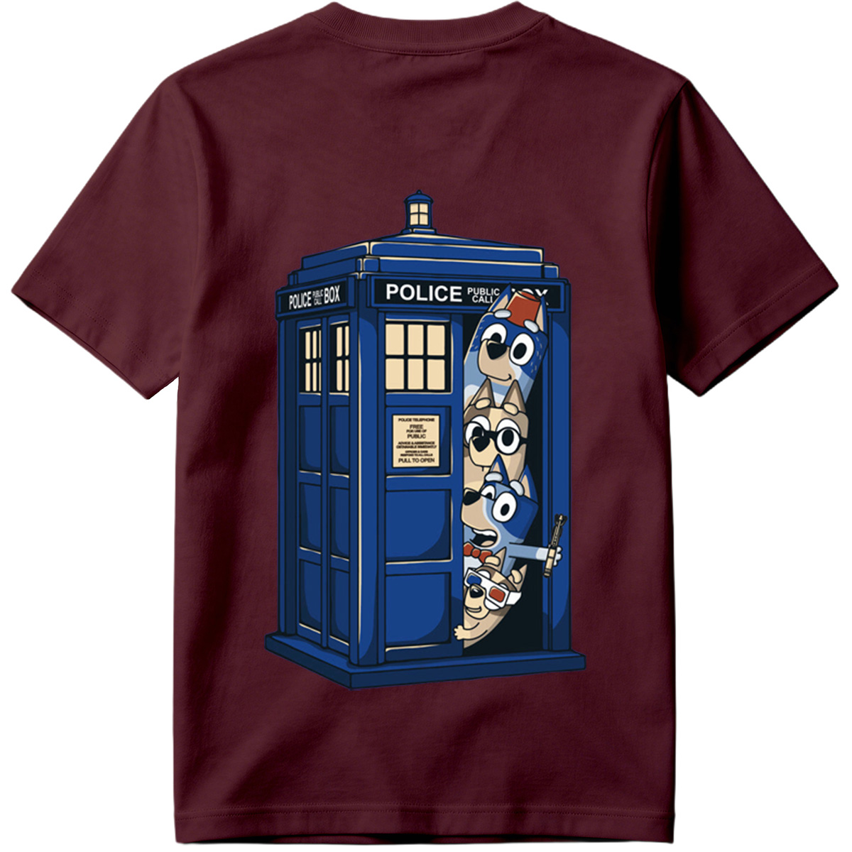 Bluey and Family in the TARDIS - Tee