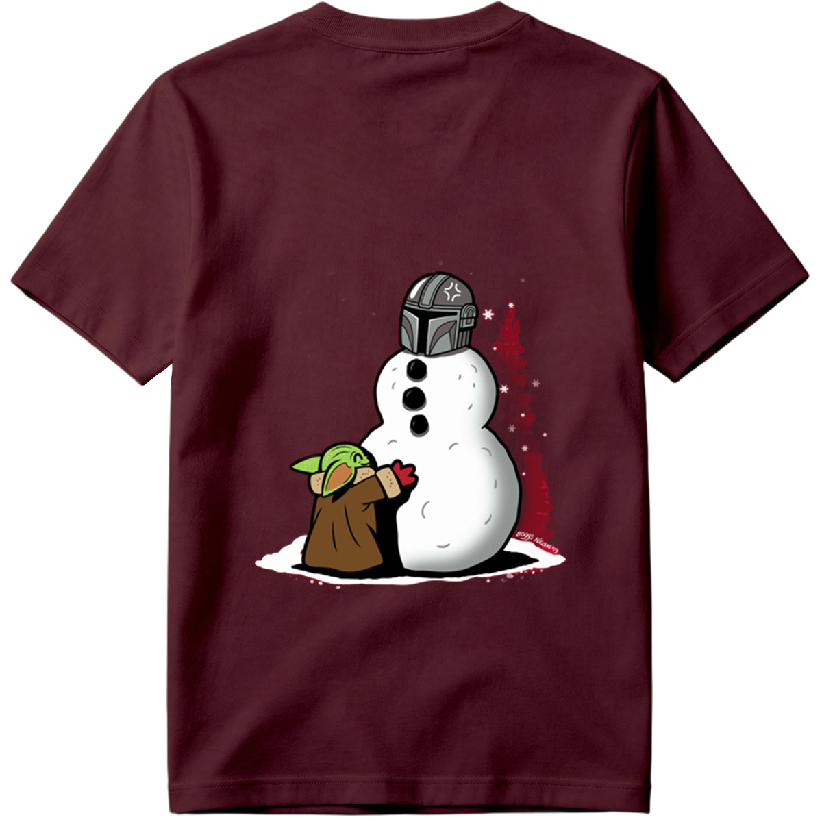 Mandalorian Snowman with Grogu - Tee