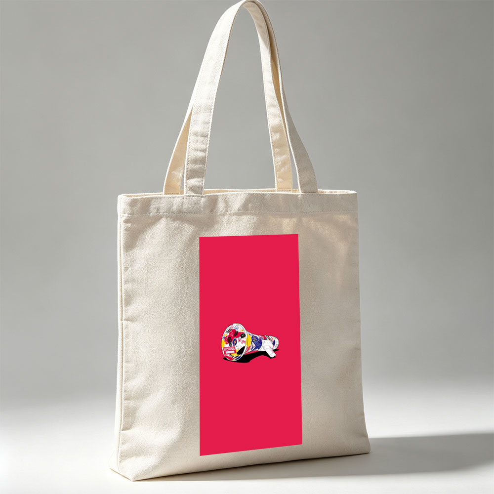 Kiwibank Megaphone on Red Background - Canvas tote bags