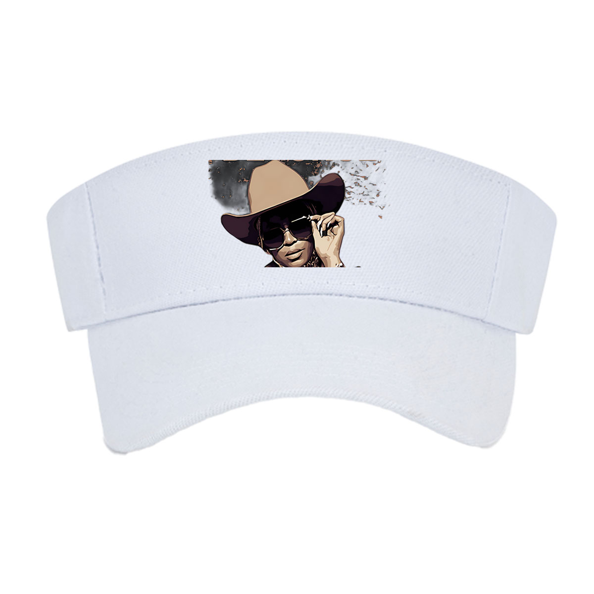 Beyoncé in Cowboy Hat and Sunglasses Artwork -  Visor cap