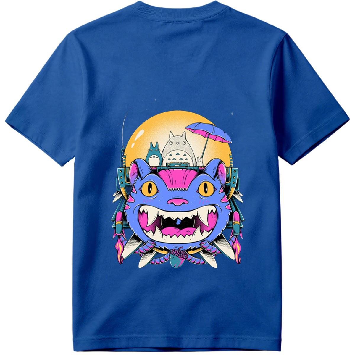 Totoro and Cheshire Cat in Space Adventure - Tee
