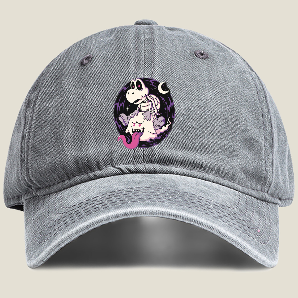 Bowser & Boo: Nighttime Adventure - Washed Denim - Baseball Cap