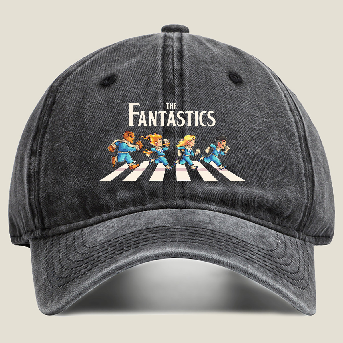 The Fantastics: The Fantastic Four Crossing the Street - Washed Denim - Baseball Cap