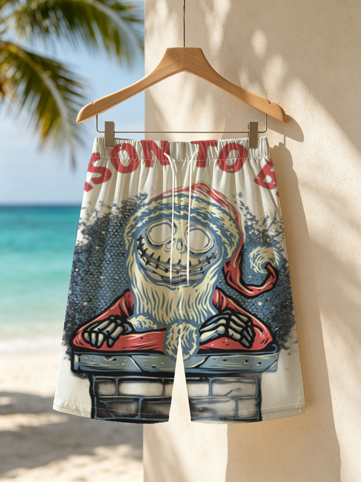 Jack Skellington as Santa: 'Tis the Season to Be Naughty -  Beach shorts