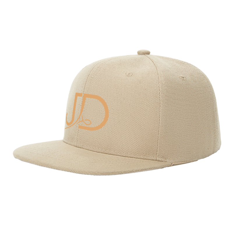 Flat Brim Baseball Cap JD Logo Print Streetwear Underground Skate Style for Basketball Court Skate Park Urban Riders and Hip Hop Artists