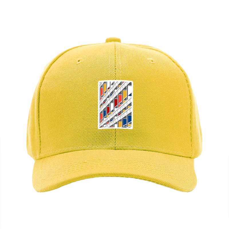 1pc New Baseball Cap with Geometric Building Print Design Unisex Adjustable Hat for Outdoor Activities Urban Fashion Adults Casual Wear Street Style Accessory