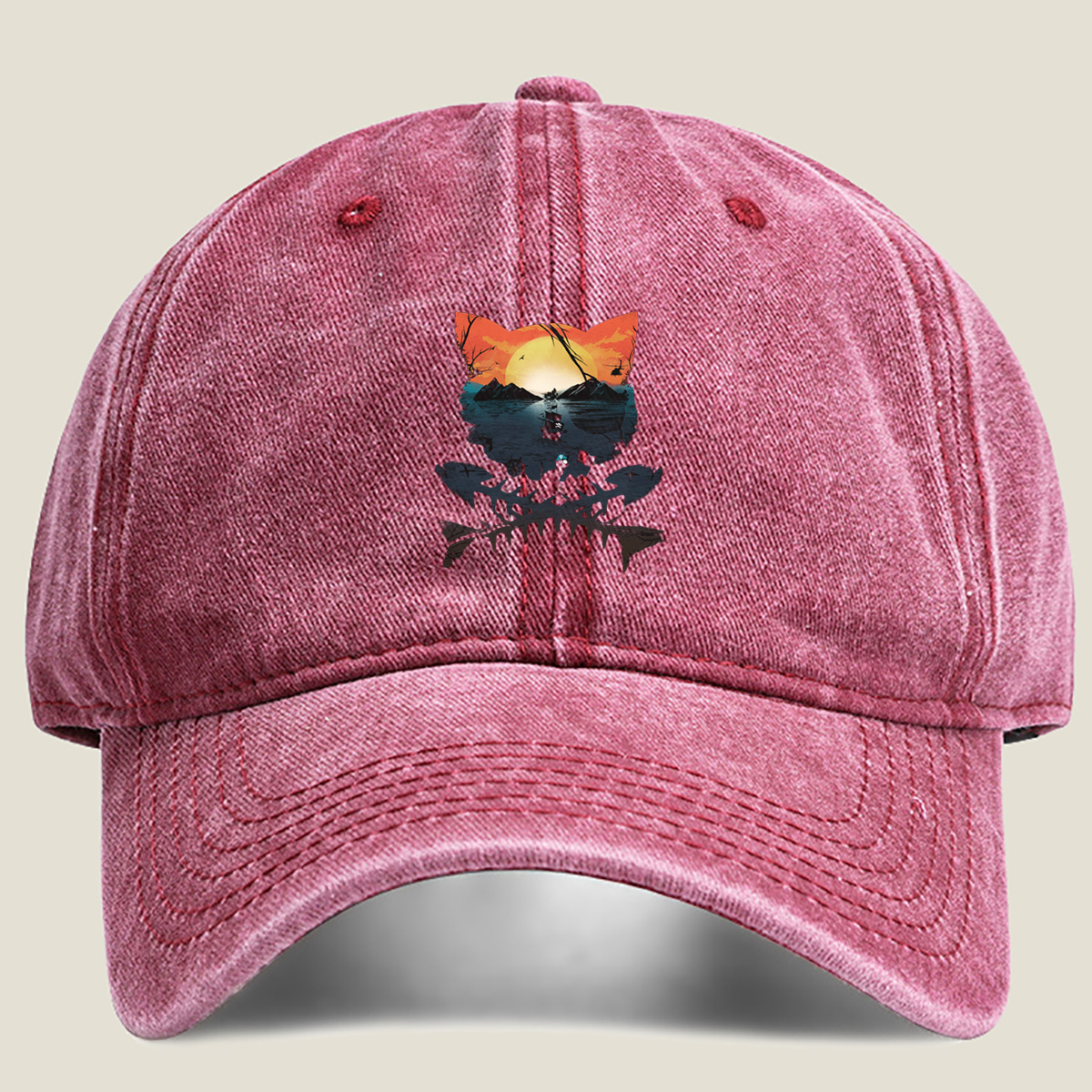 Stranger Things: Eleven and the Demogorgon - Washed Denim - Baseball Cap