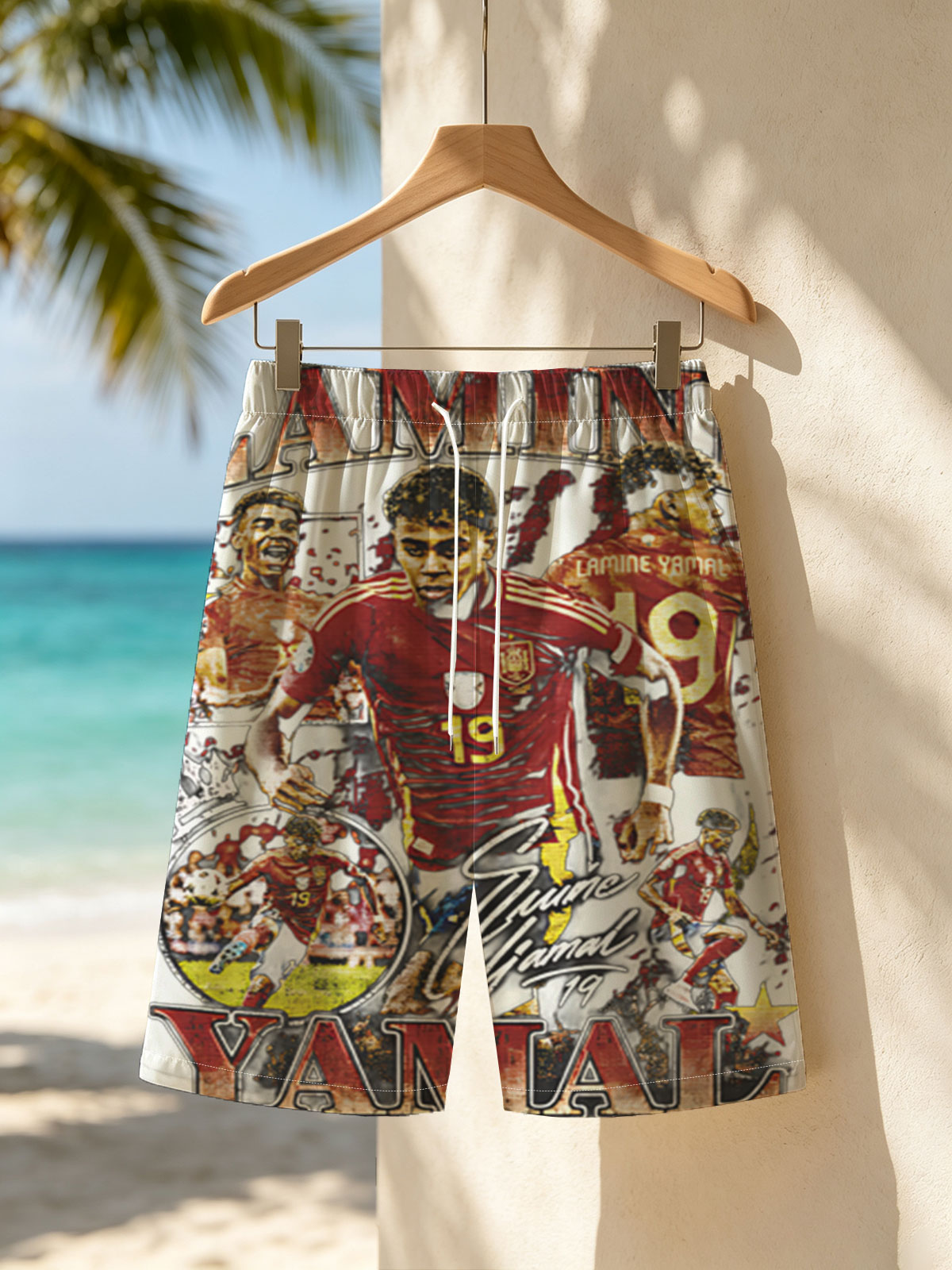 Lamine Yamal - Spanish Football Star, #19, National Team Player -  Beach shorts