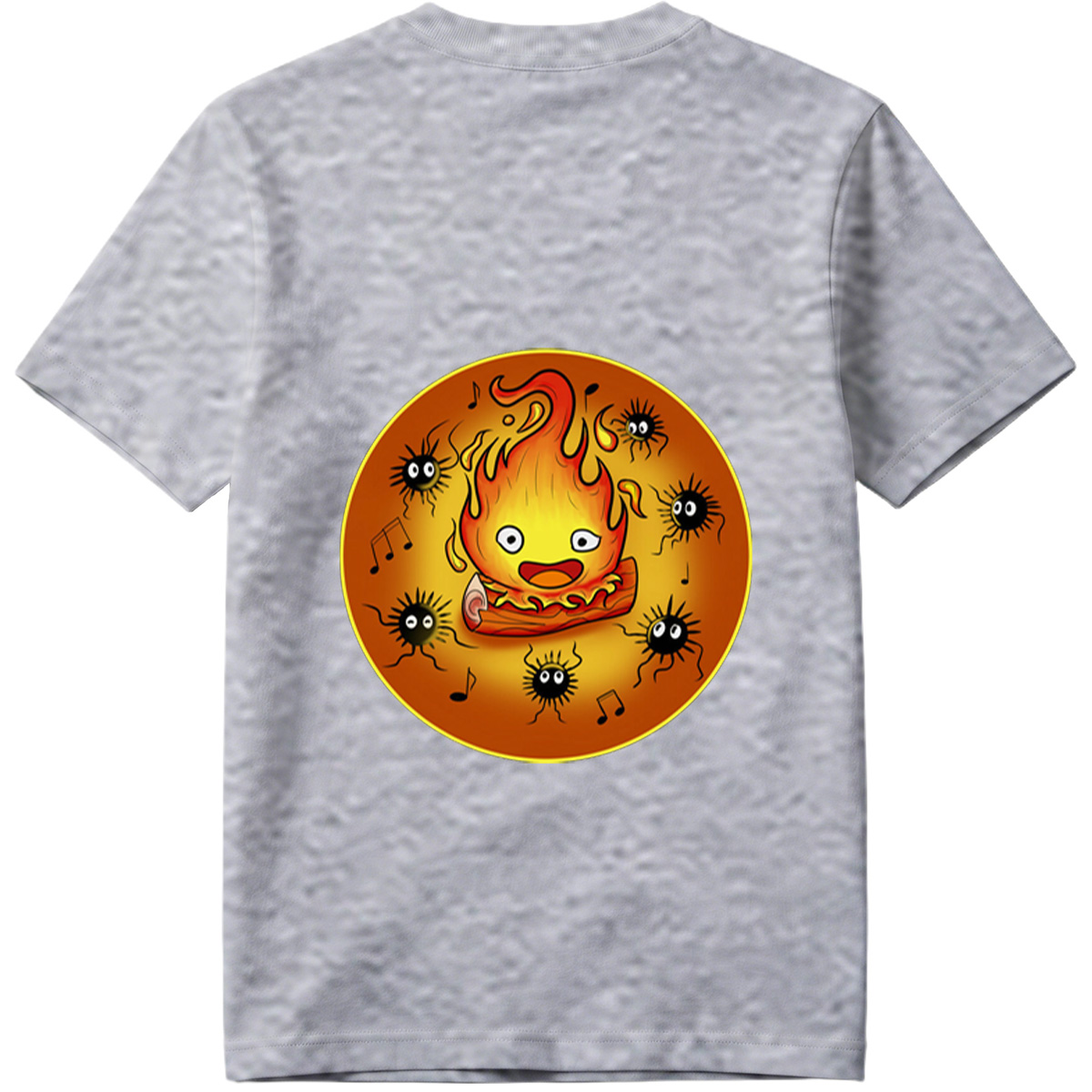 Flame Character with Spiders and Music Notes - Tee