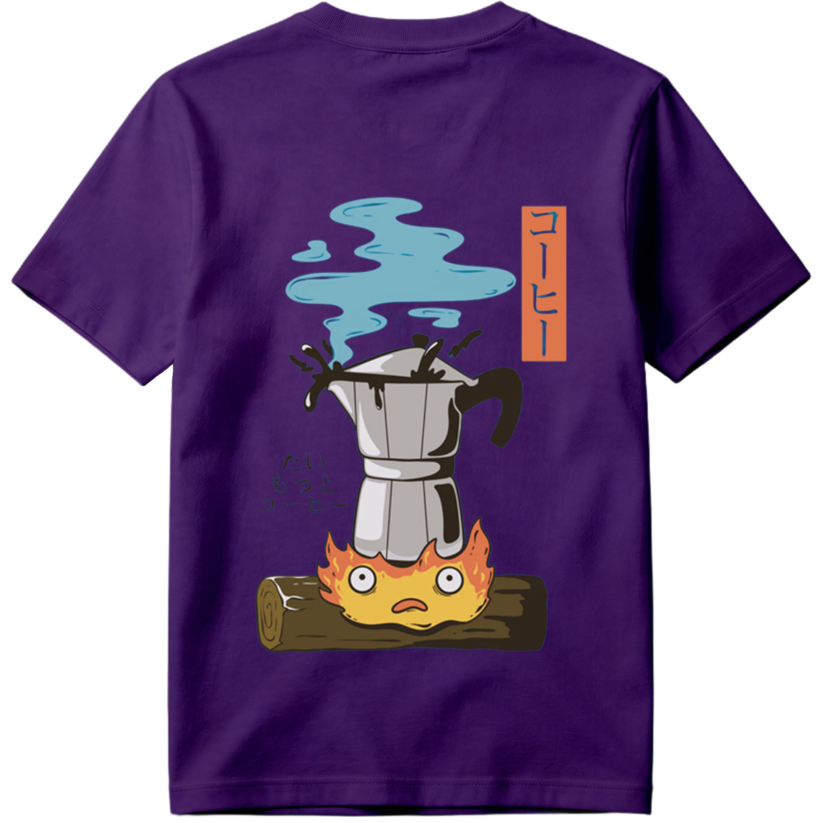 Coffee Pot and Flame Character - Tee