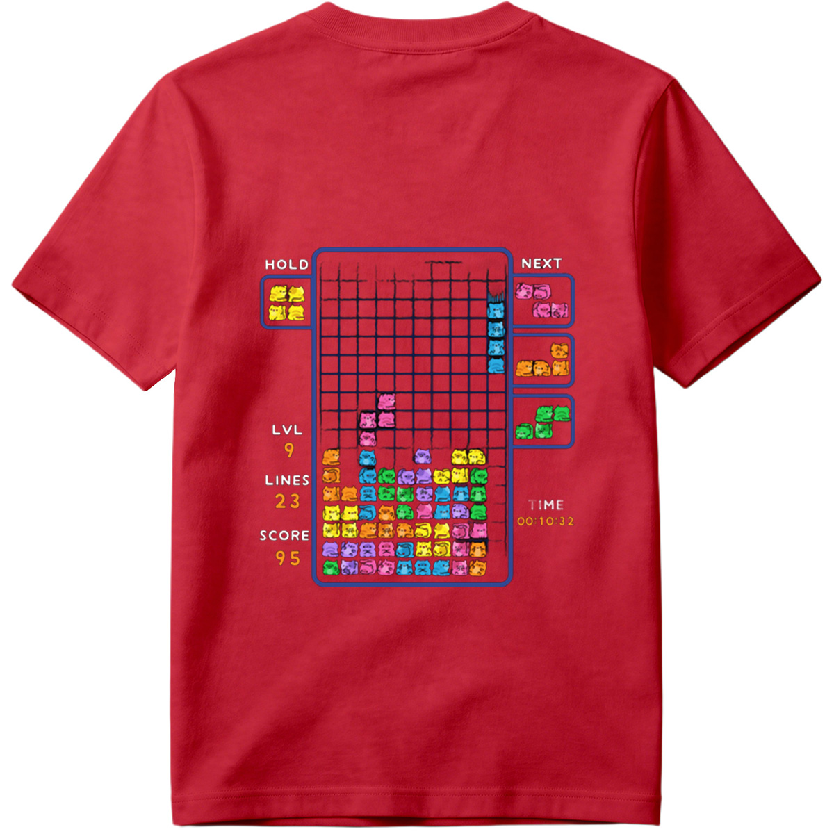 Cat Tetris: Level 9 Action - Tee
