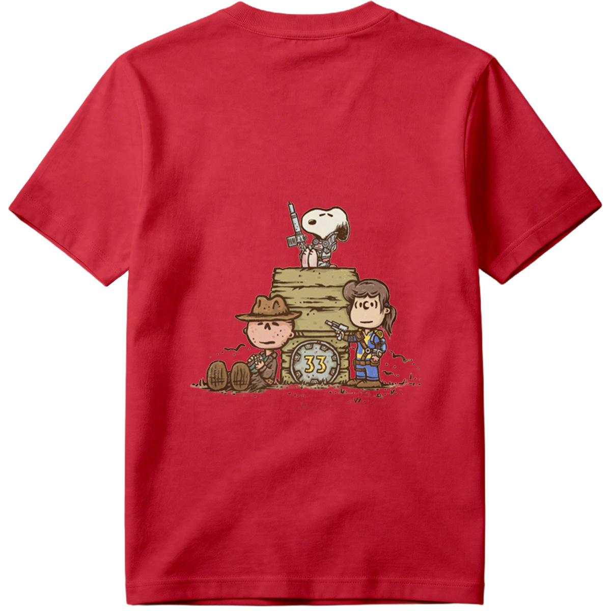 Snoopy, Charlie Brown, and Peppermint Patty in Fallout 33 - Tee