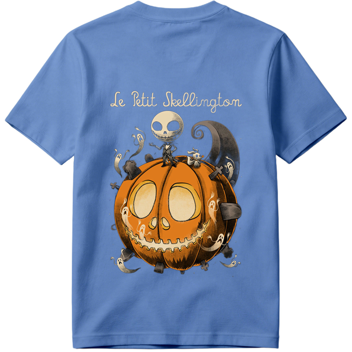 Le Petit Skellington: Jack Skellington and Zero on a Giant Pumpkin - Tee