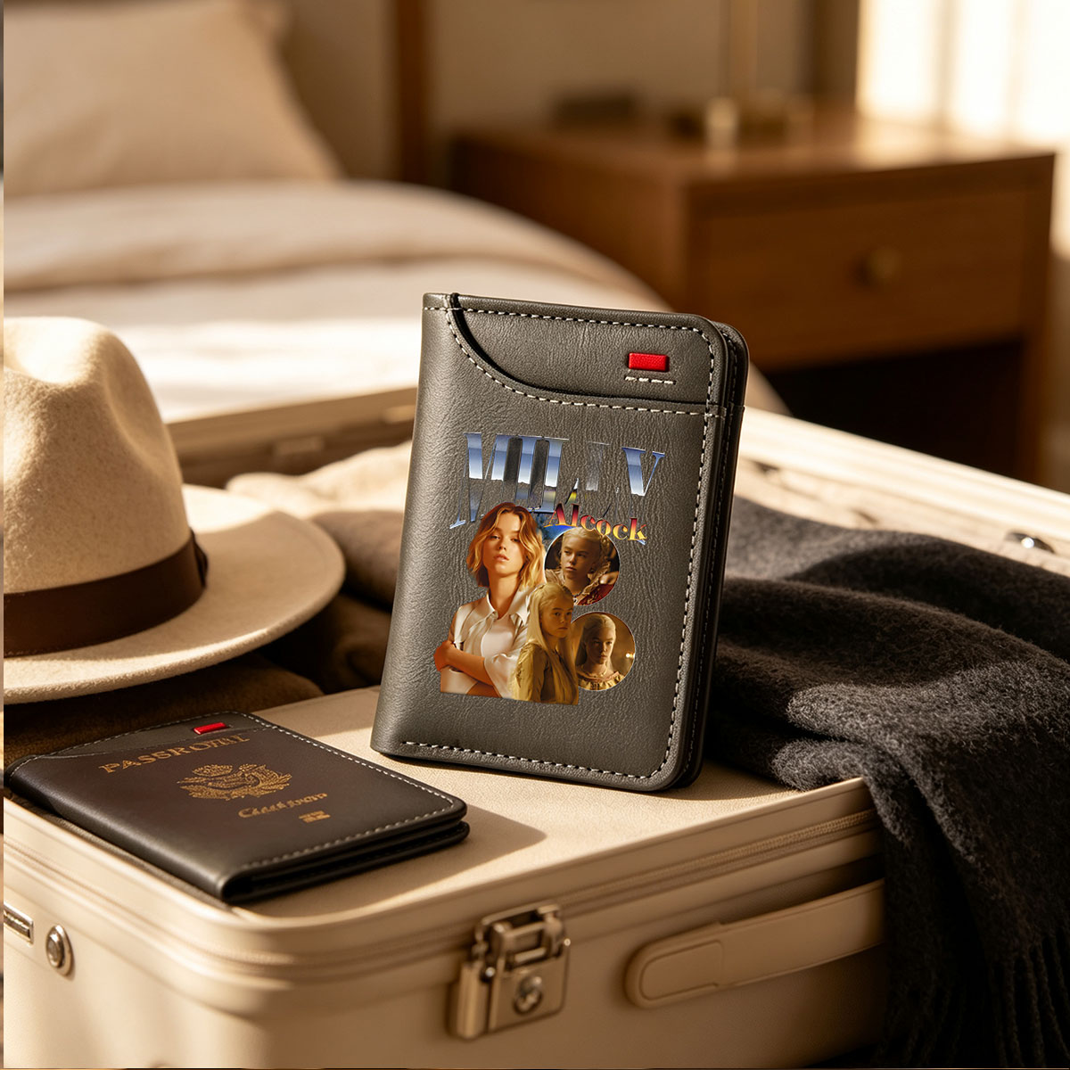 Milly Alcock: Portrait of a Rising Star in Film and Television - Vertical Style Wallet