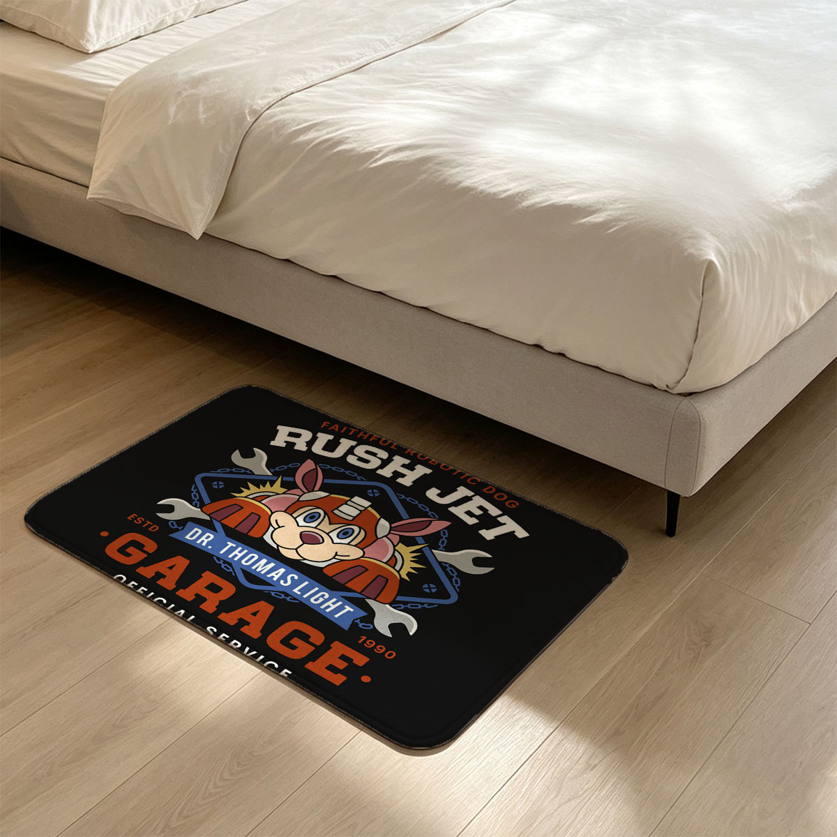 Rush Jet - Faithful Robotic Dog, Dr. Thomas Light Garage, Official Service, 1990 - Flannel floor mat