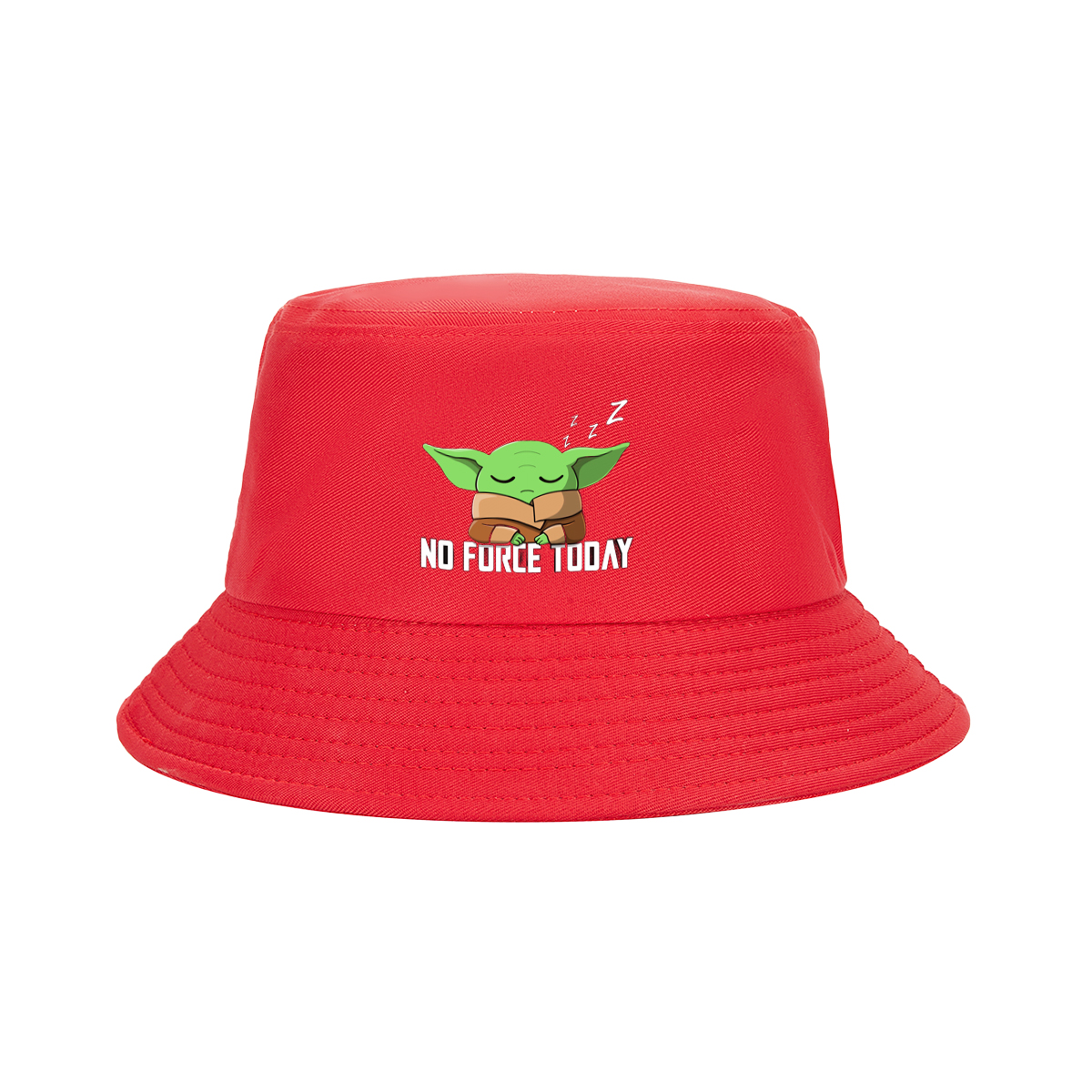 Baby Yoda Sleeping - No Force Today - Fisherman's Hat