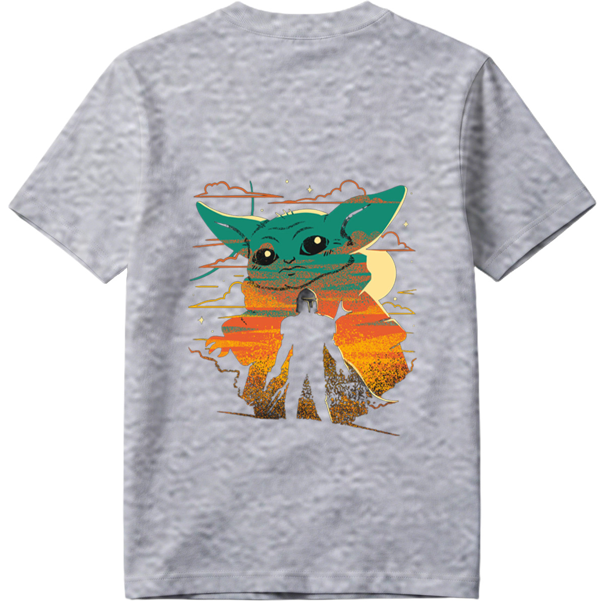 The Mandalorian and Grogu Sunset Silhouette - Tee
