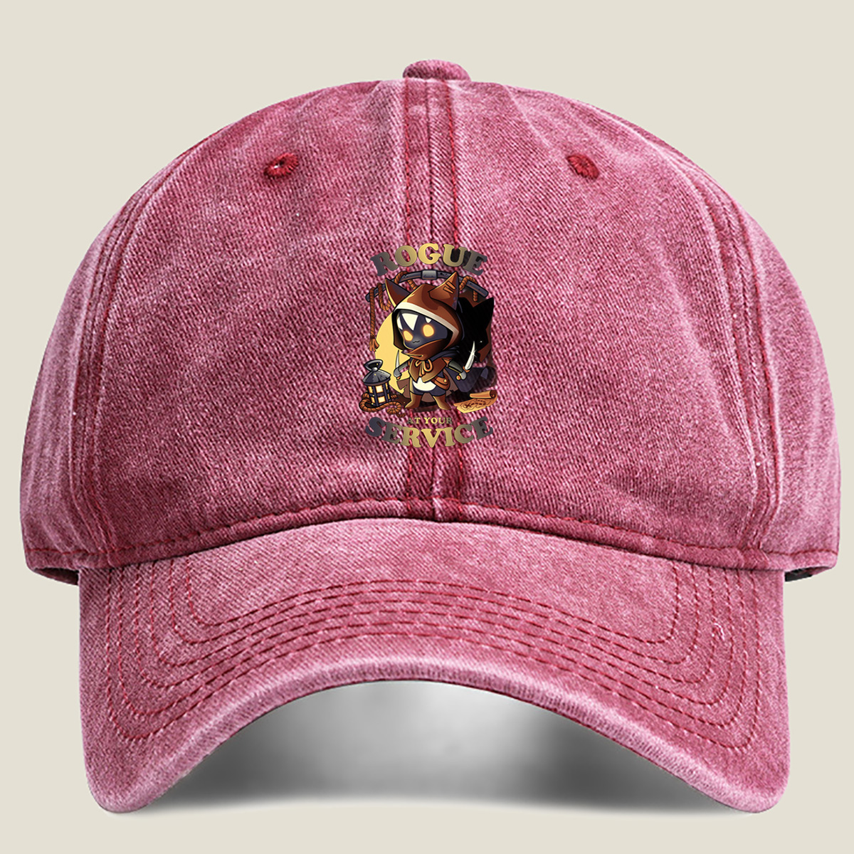 Rogue Cat: At Your Service - Washed Denim - Baseball Cap