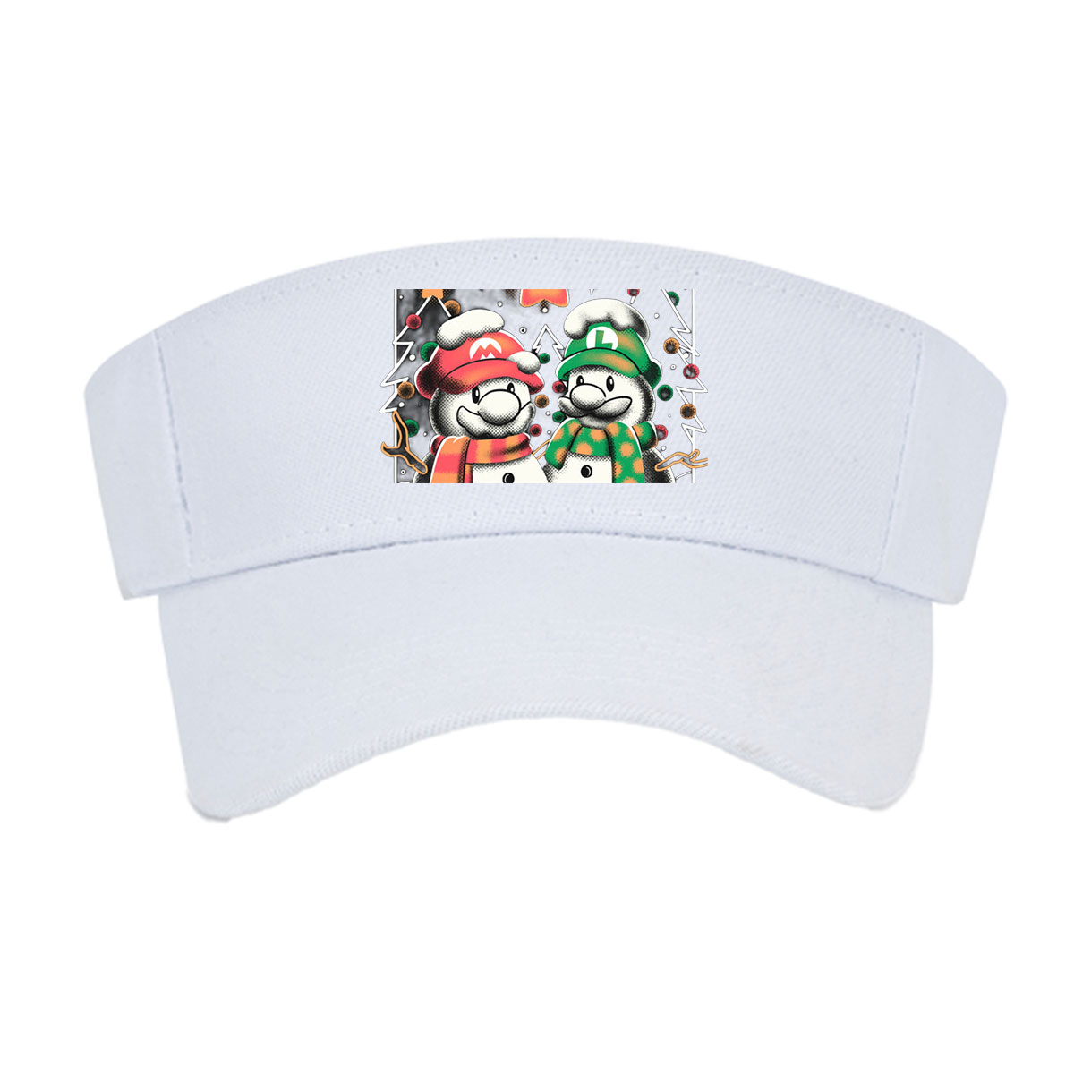 Mario and Luigi Snowmen Christmas Art -  Visor cap