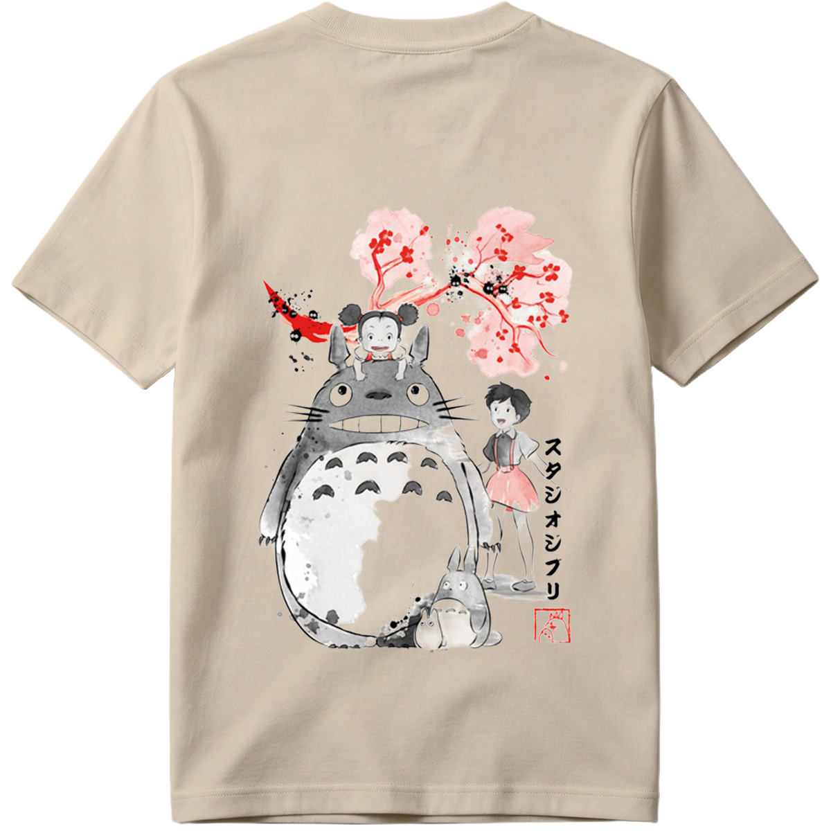 Totoro, Mei, and Satsuki from Studio Ghibli - Tee