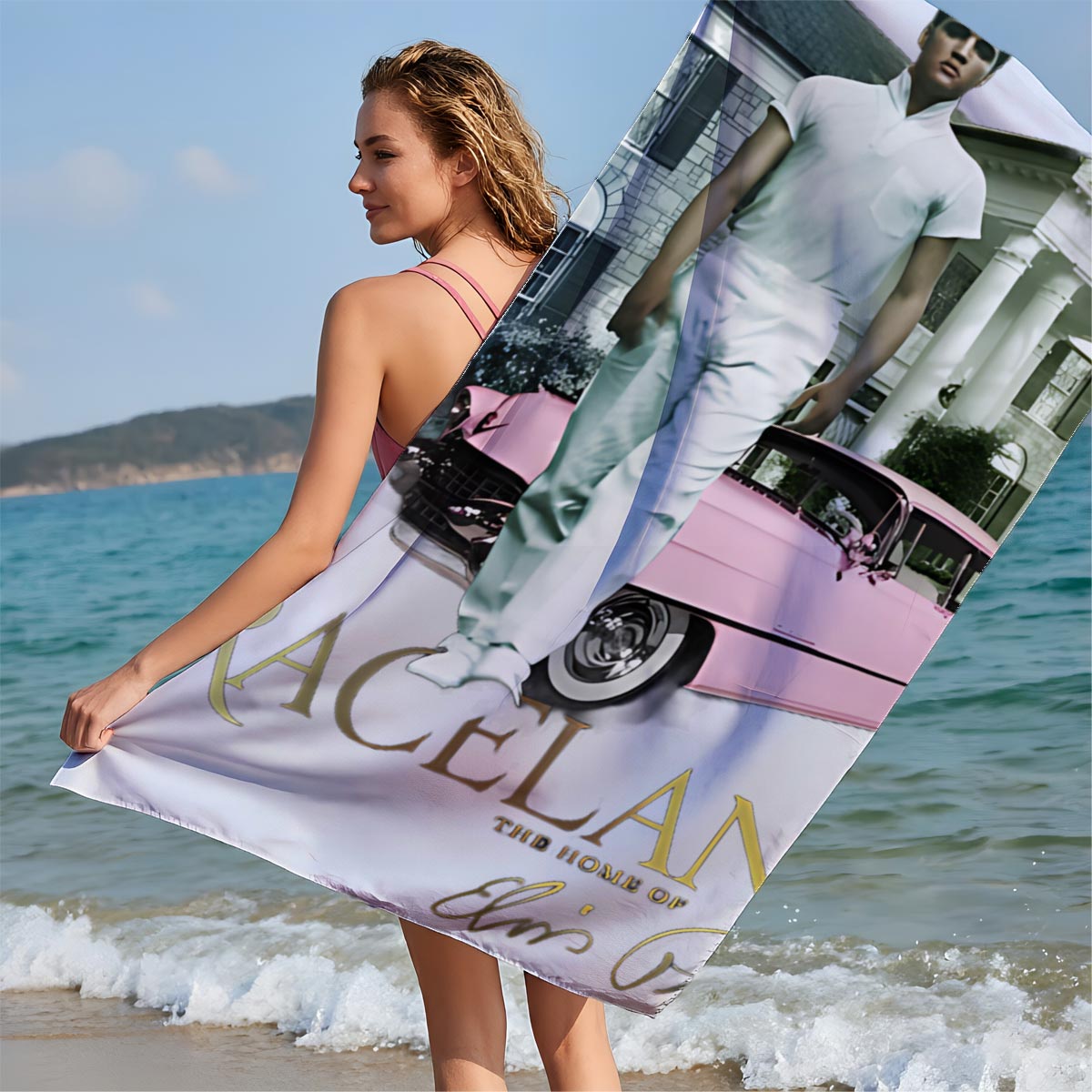 Elvis Presley at Graceland: The Home of the King - Beach towels