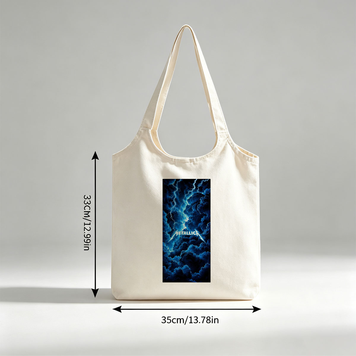 Metallica Stormy Sky Lightning Thunder Clouds Wallpaper - Canvas shoulder bags/