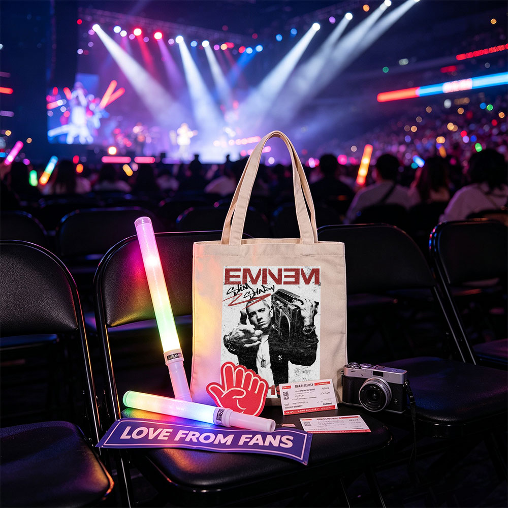 Eminem Holding Boombox Pointing at Camera 1999 Album Cover Art - Canvas tote bags