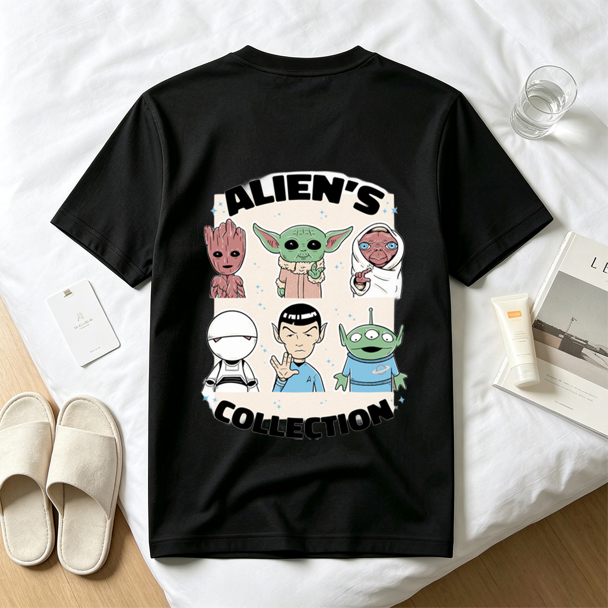 Alien's Collection: Groot, Yoda, Jabba, Baymax, Spock, and Alien - Tee