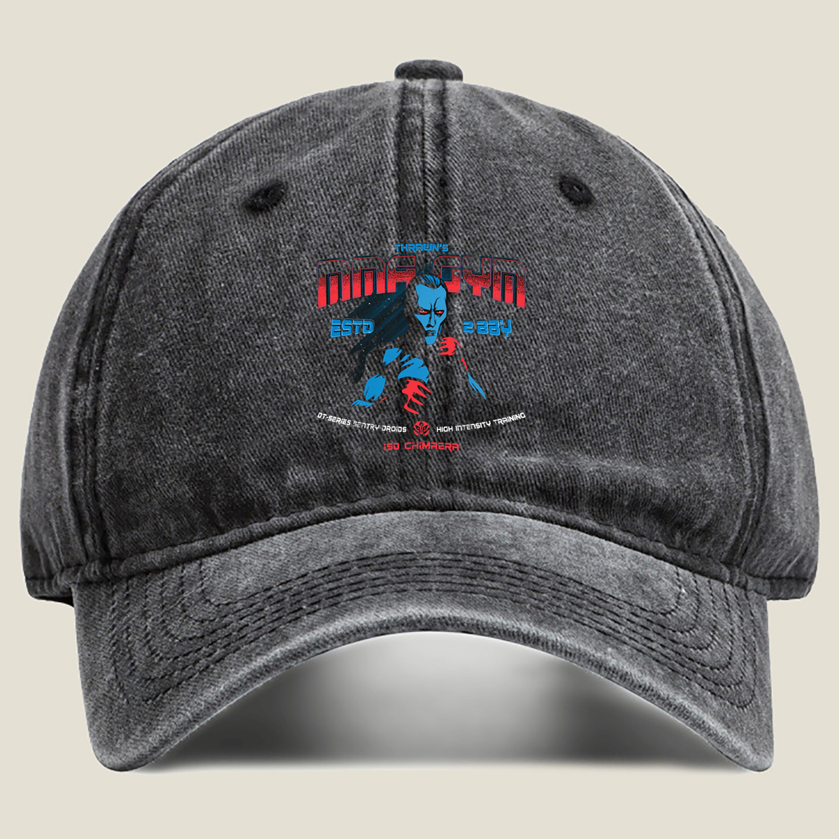 Thrawn's Dark Gym: DT-Series Sentry Droids & ISD Chimera - Washed Denim - Baseball Cap